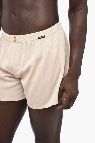 UNDERWEAR Silk Shorts with Elastic Waistband