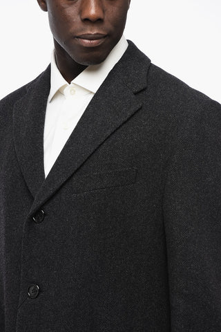 Wool Single Breasted Lined Coat