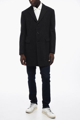 Wool Single Breasted Lined Coat
