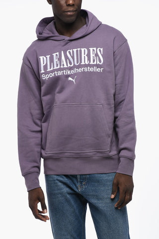 PLEASURES Cotton Hoodie with Embossed Maxi Logo