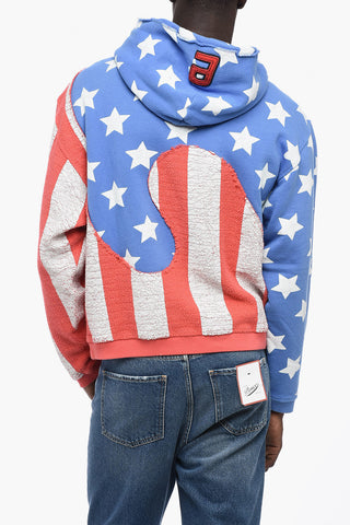 All-Over Printed Cotton Hoodie