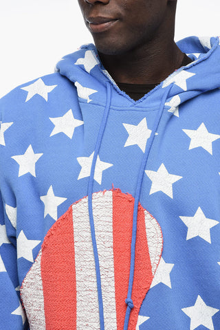 All-Over Printed Cotton Hoodie