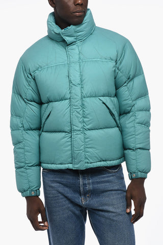 Solid Color Nylon ASPEN Down Jacket with Hidden Closure
