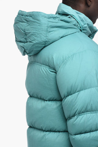 Solid Color Nylon ASPEN Down Jacket with Hidden Closure