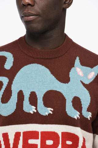 Maglia Girocollo in Misto Lana Ricamata