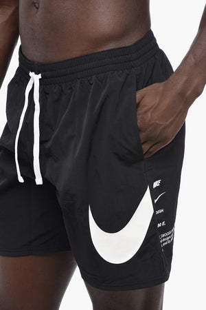 Costume da Bagno Boxer in Nylon con Logo Stampato