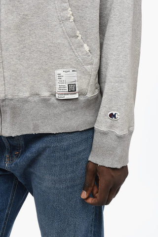 MAISON Cotton Hoodie with Zip Closure