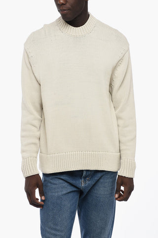 Maglia Girocollo Oversize Fit in Misto Cotone