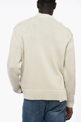 Maglia Girocollo Oversize Fit in Misto Cotone
