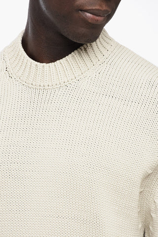 Maglia Girocollo Oversize Fit in Misto Cotone