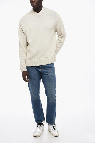 Maglia Girocollo Oversize Fit in Misto Cotone