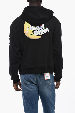 Felpa Hoodie in Cotone con Tasca a Toppa