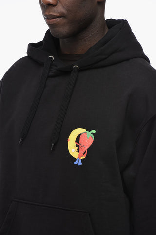 Felpa Hoodie in Cotone con Tasca a Toppa