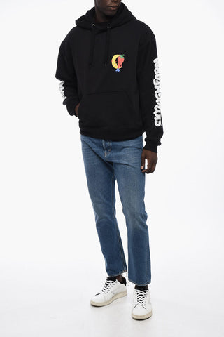 Felpa Hoodie in Cotone con Tasca a Toppa