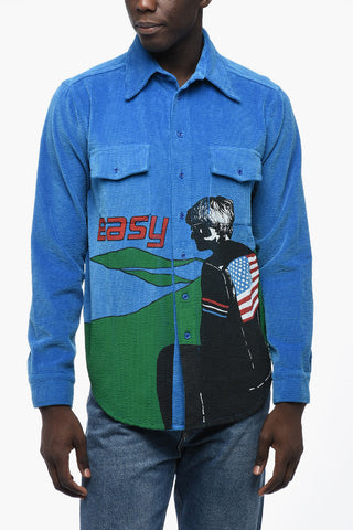 Corduroy Shirt with Double Breast Pocket