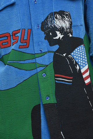 Corduroy Shirt with Double Breast Pocket