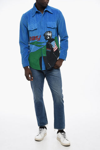 Corduroy Shirt with Double Breast Pocket