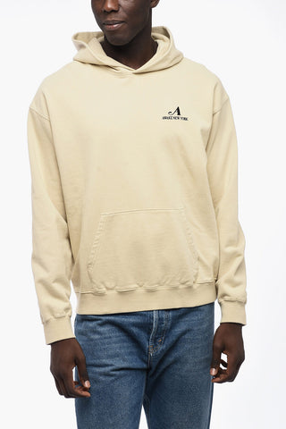 Brushed Cotton Hoodie with Embroidered Logo
