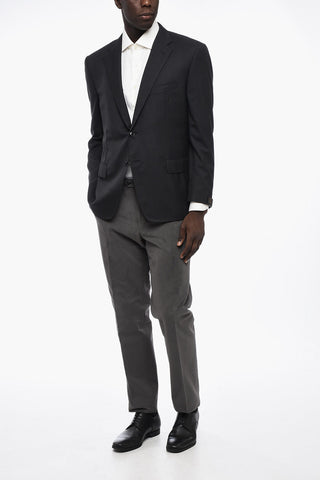 Blazer In Lana Mnonopetto MANTUA Foderato Con Tasche Ad Aletta