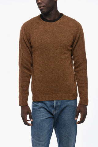Solid Color RENZO Crew-neck Sweater