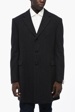 Wool Single Breasted Lined Coat