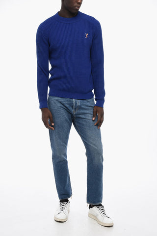 Virgin Wool and Nylon Crew-neck Sweater