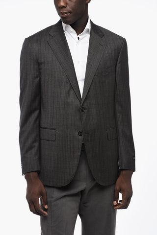 Extrafine Wool ACADEMY Blazer with District Check Pattern