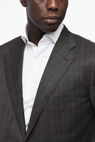 Extrafine Wool ACADEMY Blazer with District Check Pattern