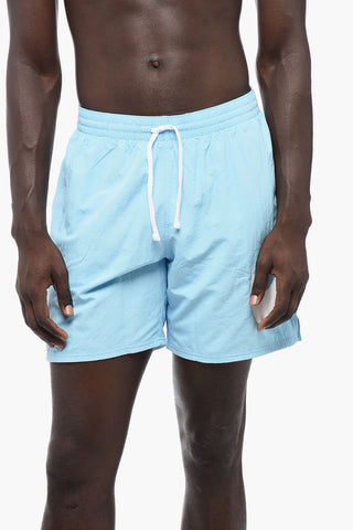 Costume da Bagno Boxer in Nylon con Logo Stampato
