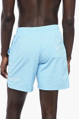 Costume da Bagno Boxer in Nylon con Logo Stampato