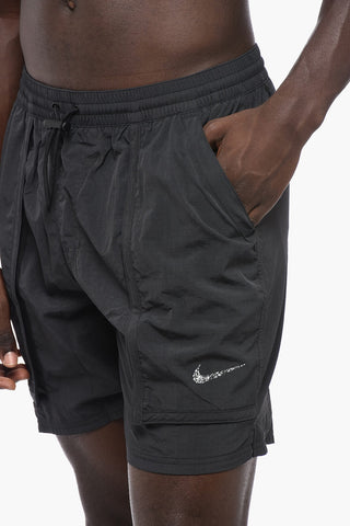 Costume da Bagno Boxer in Tinta Unita a 3 Tasche