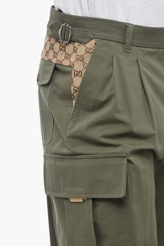 Cotton Ripstop Cargo Pants with Monogram Fabric Inserts