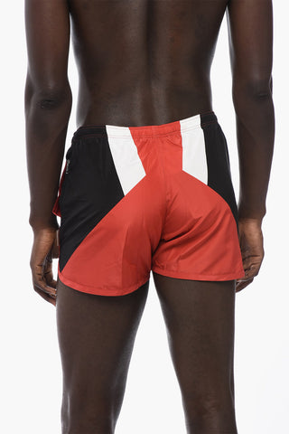 Color Block GEOMETRIC INLAY Swim Shorts