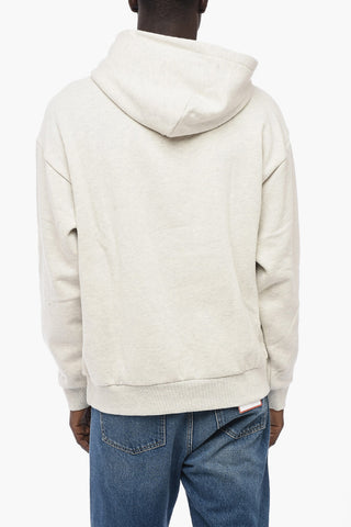 Fleeced Cotton Hoodie with Printed Logo