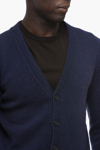 Cardigan in Lana con Tasche a Toppa
