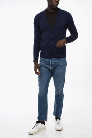 Cardigan in Lana con Tasche a Toppa