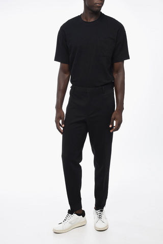 Wool-Blend Trousers ACADEMY with cuffs and ankle zips