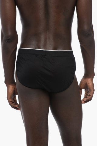 EMPORIO Slip in Tinta Unita con Logo Ricamato