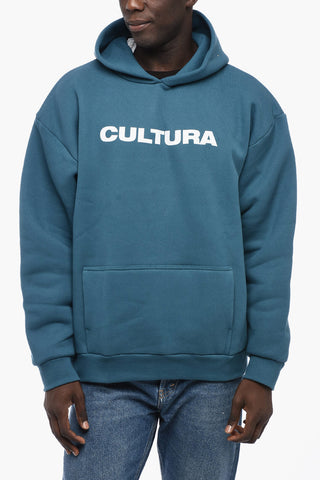Fleece-Cotton Hoodie with Patch Pocket