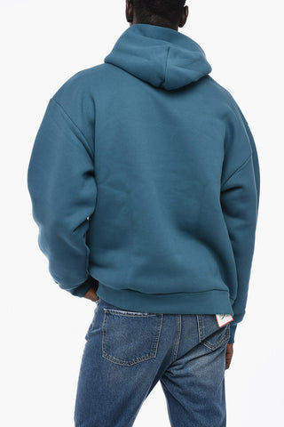 Fleece-Cotton Hoodie with Patch Pocket