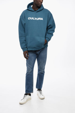 Fleece-Cotton Hoodie with Patch Pocket