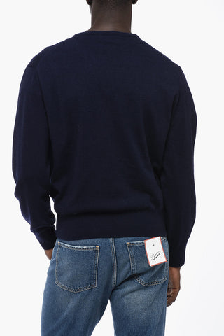 Argyle Motif V-Neck Sweater