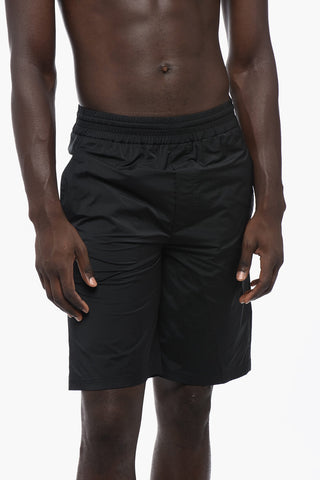 Shorts a Tinta Unita con Elastico in Vita