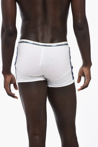 Boxer in Cotone Stretch con Banda Laterale Logata