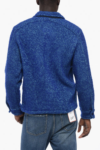 Overshirt in Misto Lana con Doppio Taschino