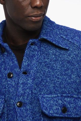 Overshirt in Misto Lana con Doppio Taschino
