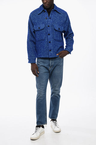 Overshirt in Misto Lana con Doppio Taschino