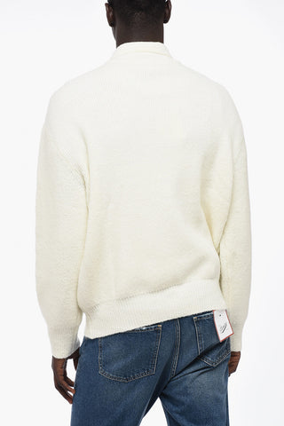 Wool Blend Ribbed Cardigan