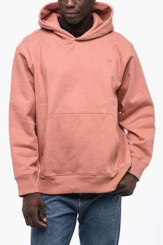 Fleeced-Cotton Hoodie with Patch Pocket