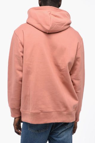 Fleeced-Cotton Hoodie with Patch Pocket